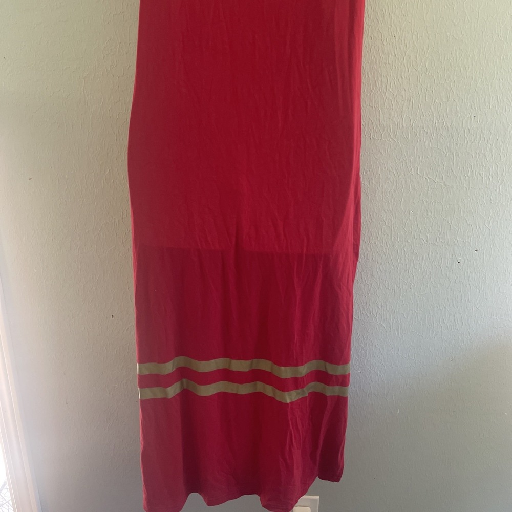 Vintage 49er Football Team Nightgown Nighty Dress Sleeveless Tank Long Stretch L - Picture 6 of 8